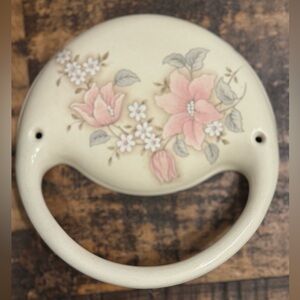 Vintage porcelain wall-mounted towel holder